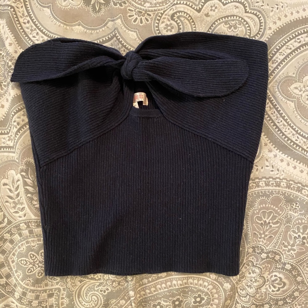 Navy blue crop top
